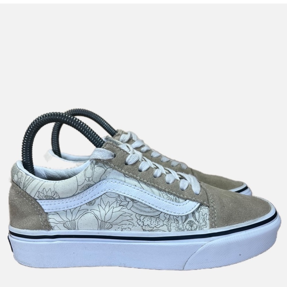 Vans Old Skool floral suede khaki wmns 5 shoes